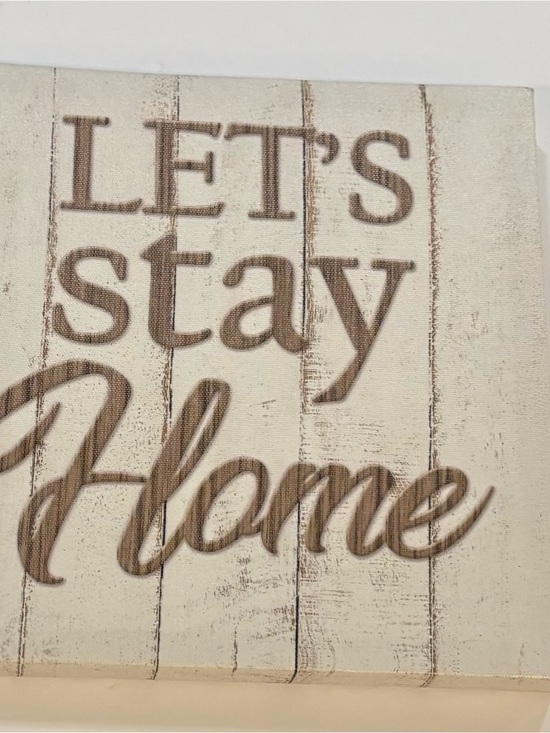 Other - Neutral "Let's Stay Home" Wall Sign